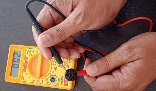 Researcher Unveils Simplest Method for Measuring Bio-Electricity in Rudraksha