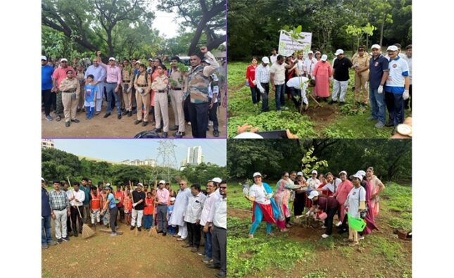 Special Campaign of tree plantation and cleaning drive Launched by Ravindra Waikar, MP Loksabha and Manisha Waikar for martyrs “Ek PER SHAHEED KE NAAM”