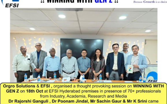 Orgro Solutions and EFSI organise a session on WINNING WITH GEN Z