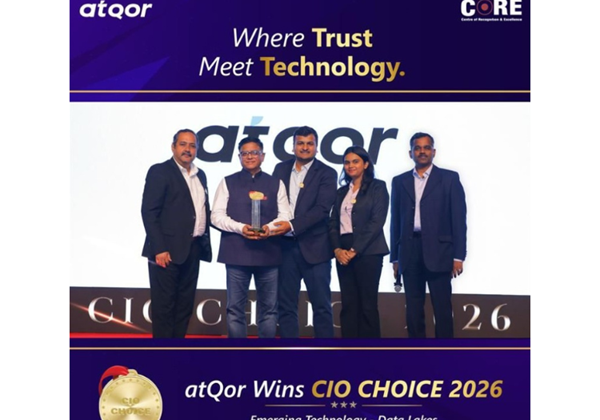 atQor Wins CIO CHOICE 2026 for Most Trusted ICT Brand in Emerging Technologies – Data Lakes