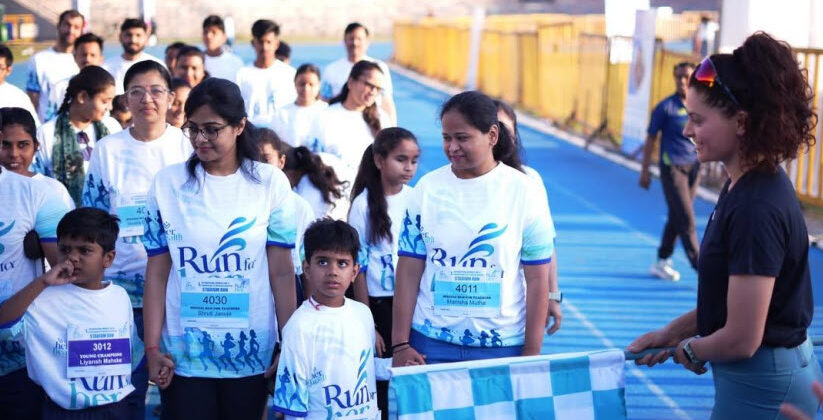 Bhopal Stadium Lights Up for the Run For Her Anniversary Celebration