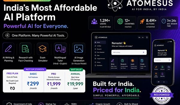 Meet Atomesus: The Indian AI Platform That Could Be the Most Affordable in the World — Starting at Just 299 a Month