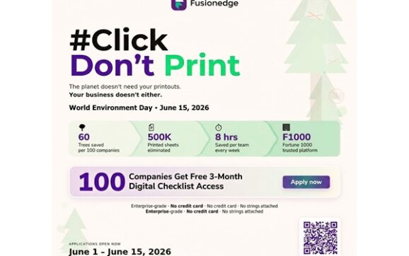 FusionEdge CAFM Platform Launches #ClickDontPrint Campaign- 100 Companies to Get Free Digital Checklist Access This World Environment Day 2026