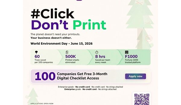 FusionEdge CAFM Platform Launches #ClickDontPrint Campaign- 100 Companies to Get Free Digital Checklist Access This World Environment Day 2026