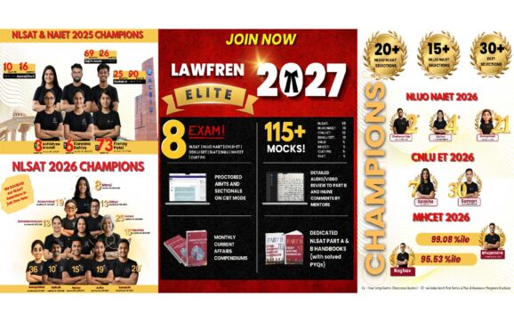 Lawfren Rated Among the Best NLSAT Coaching and Best 3 Year LLB Coaching in India