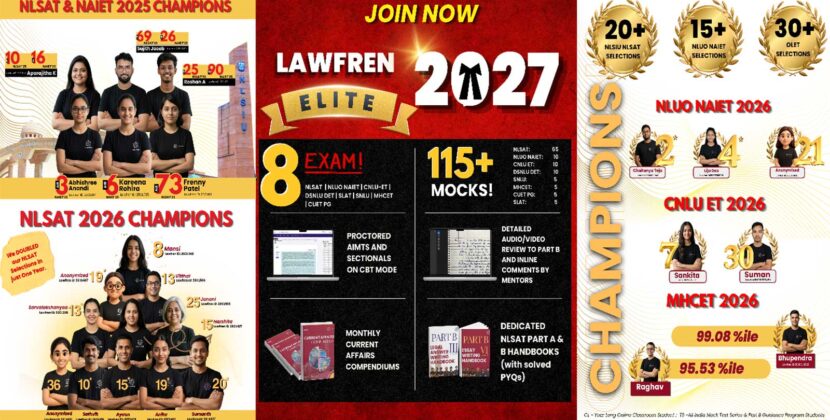 Lawfren Rated Among the Best NLSAT Coaching and Best 3 Year LLB Coaching in India
