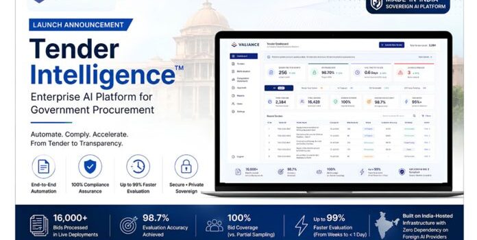 Valiance Solutions Launches Tender Intelligence, an Enterprise SaaS for Government Procurement