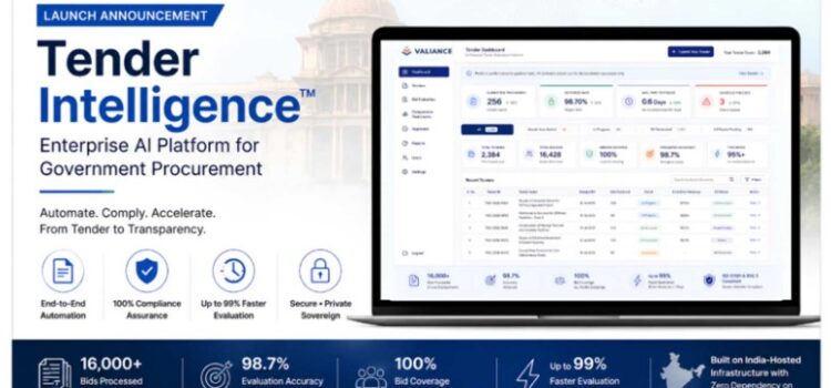 Valiance Solutions Launches Tender Intelligence, an Enterprise SaaS for Government Procurement
