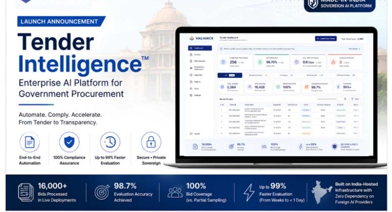 Valiance Solutions Launches Tender Intelligence, an Enterprise SaaS for Government Procurement